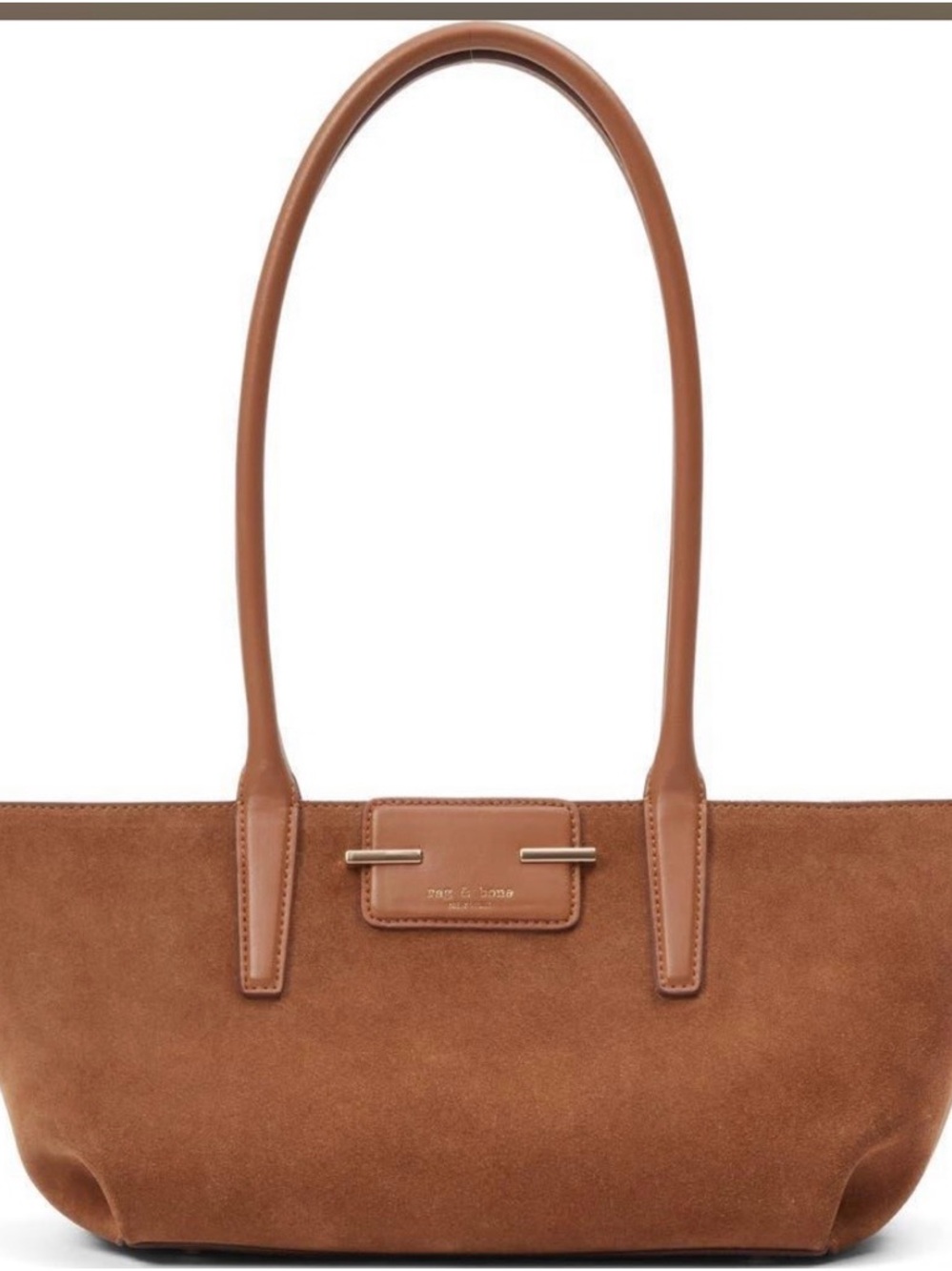 rag & bone Tan Suede Realm Satchel with Leather Handles- worn once